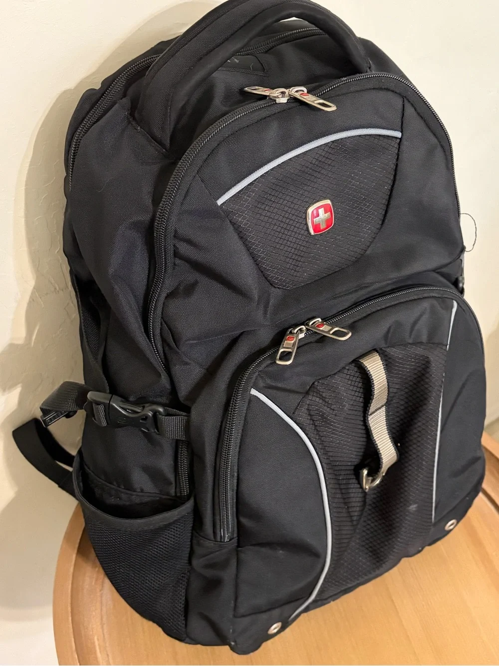 SwissGear Black Airflow Laptop Backpack Multi Compartment Travel School Bag